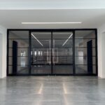 Fire rated doors inside a building.