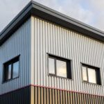 Corner of a modern office building